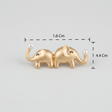 Golden Duo Brooch in Gold Tone - Size Reference