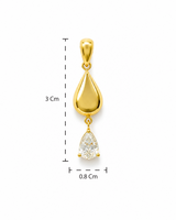 Tarini Pendant in Metal - Size Reference