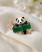 Panda Twig Brooch in Gold Tone - Product View