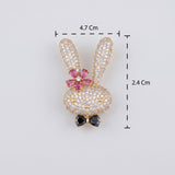 Twinkle Bunny Brooch in Metal - Size Reference