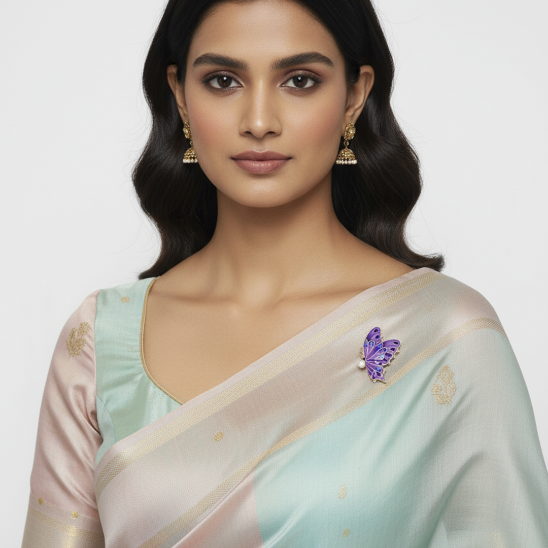 Women’s Butterfly Brooch in Purple