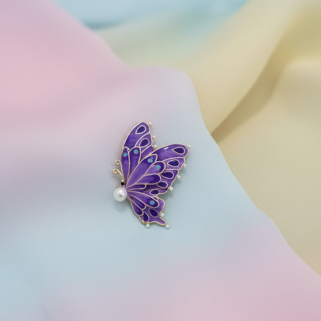 Women’s Butterfly Brooch in Purple