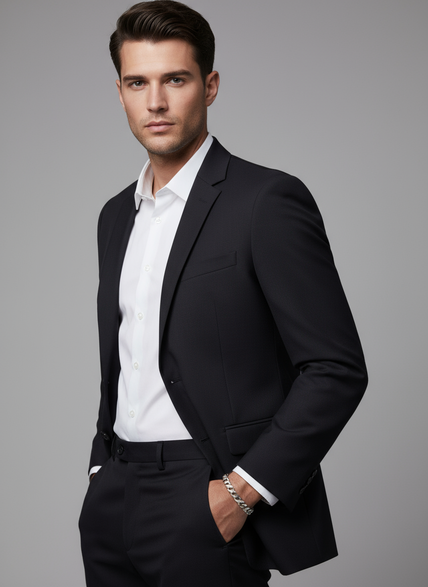 Men’s Iced Cuban Link Bracelet in Silver