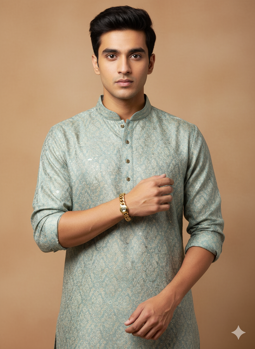 Men’s Gold Cuban Bracelet with Stone Clasp