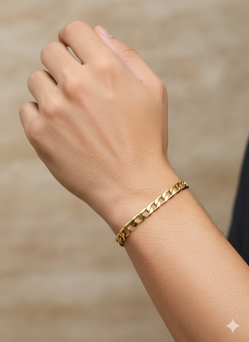 Men’s Gold Cuban Link Bracelet