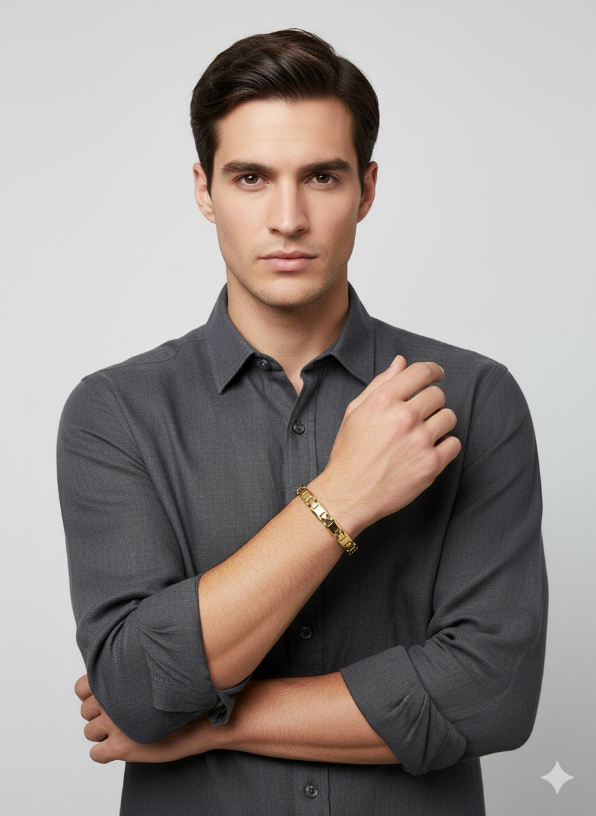 Sleek Gold Link Bracelet