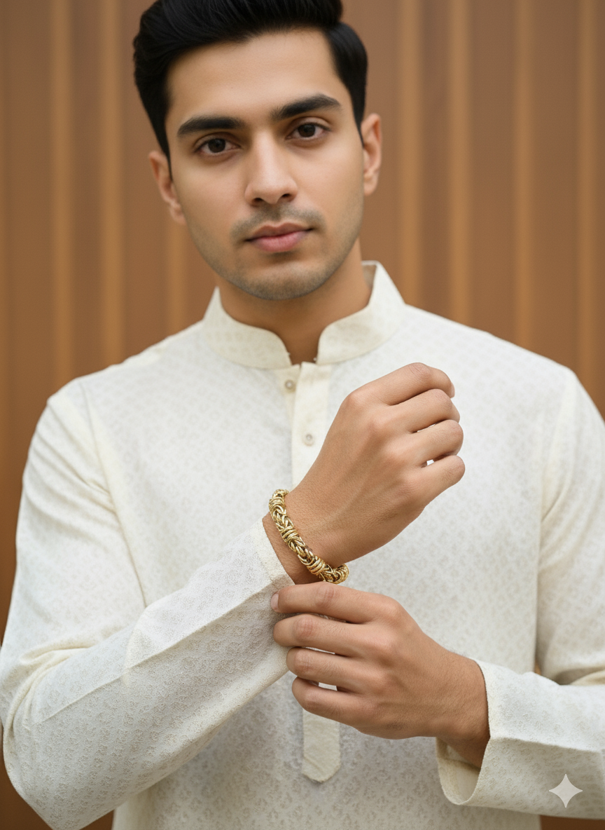 Men’s Gold Rope Chain Bracelet