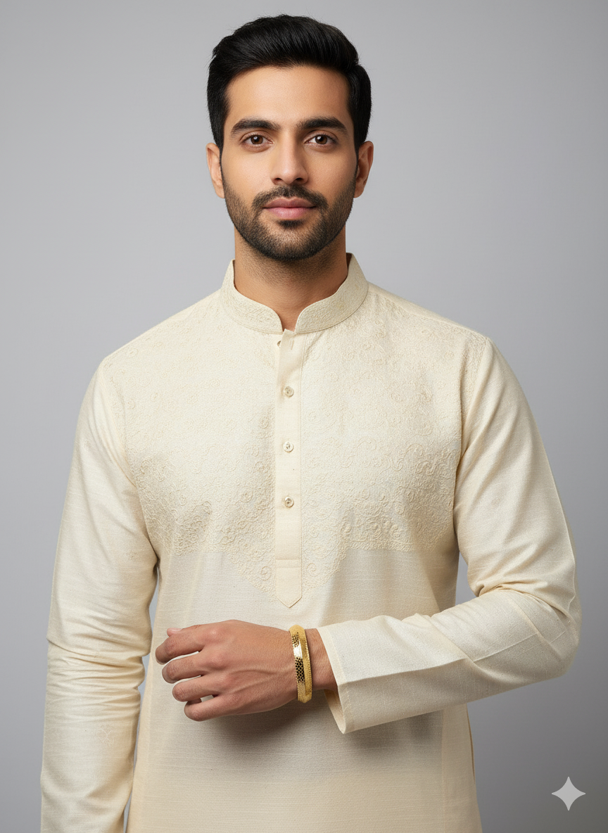 Textured Gold Men’s Bracelet