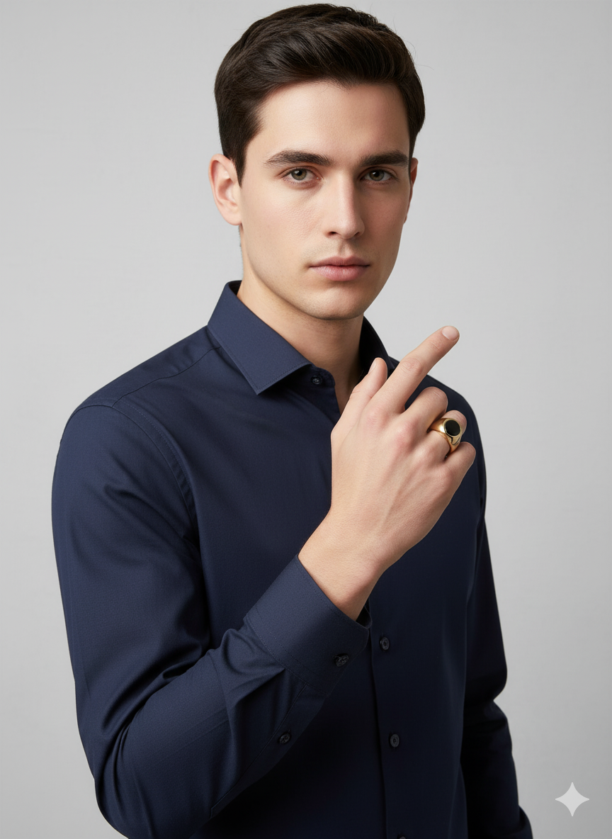 Men’s Gold Black Onyx Ring