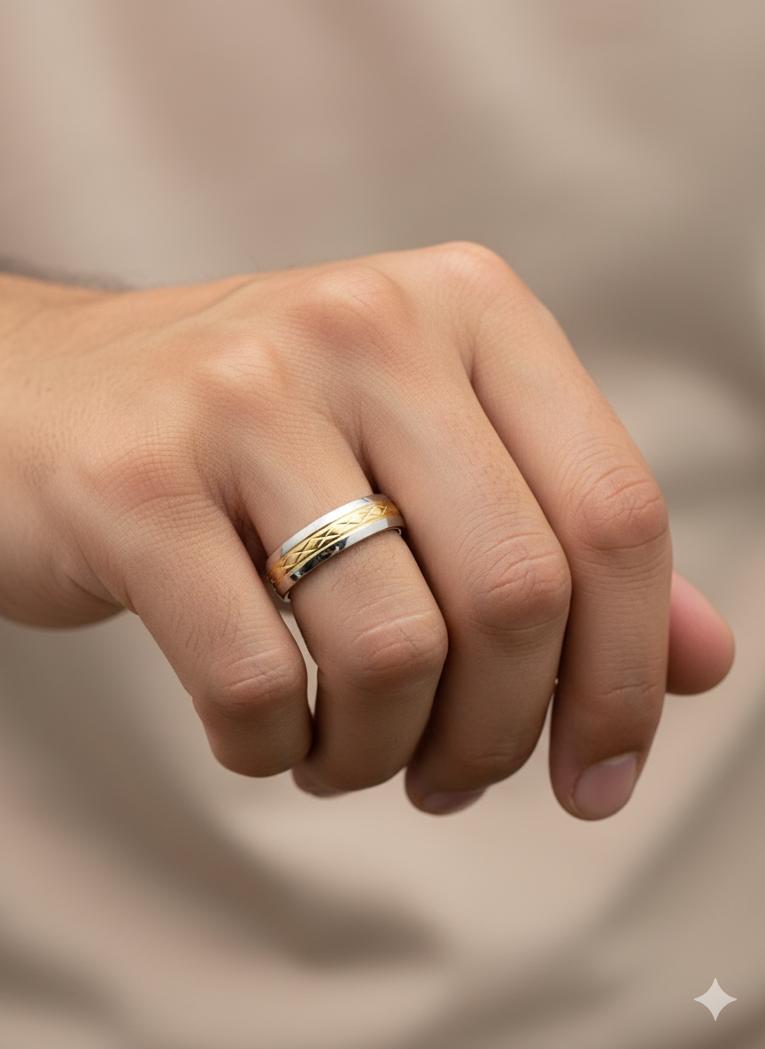 Men’s Dual-Tone Band Ring