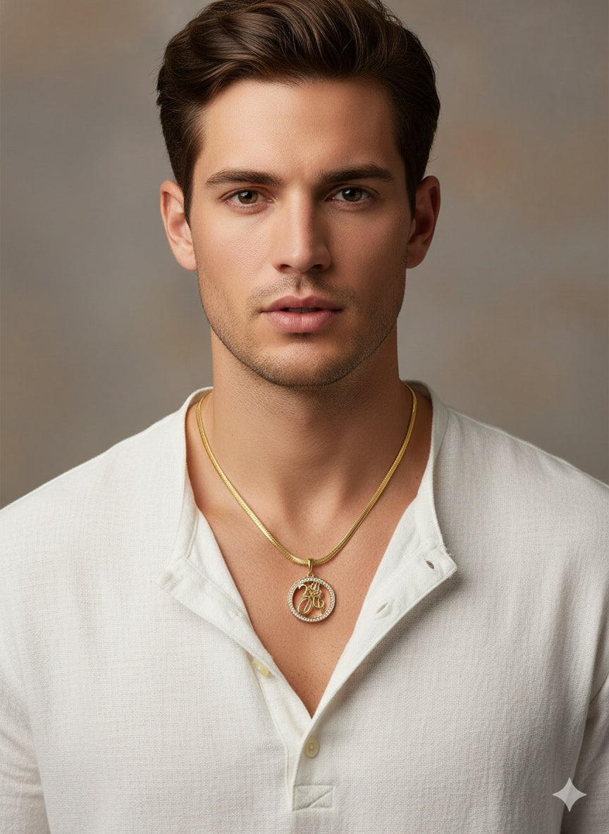 Men's Sterling Silver Pendant - Elegant Chain Necklace