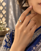 Pure Gem Ring in Gold Tone - Styled View