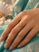 Marine Star Ring in Metal - Styled View