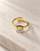 Bright Gem Ring in Gold Plated - Product View
