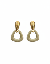 Sculpted Triangle Drop Summer Earrings in Resin - Product View