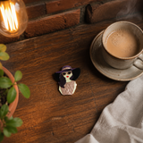 Purple Belle Brooch in Purple - Product View