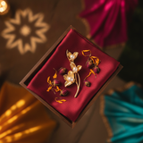Flora Grace Brooch in Gold Tone