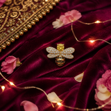 Honey Gem Brooch in Metal - Product View