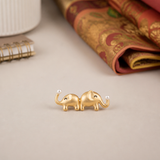 Golden Duo Brooch in Gold Tone - Product View