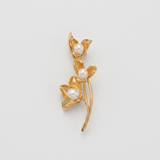 Flora Grace Brooch in Gold Tone - Product View