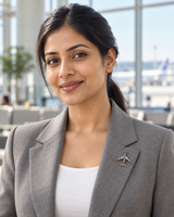 Skyline Jet Brooch in Gold Tone - Styled View