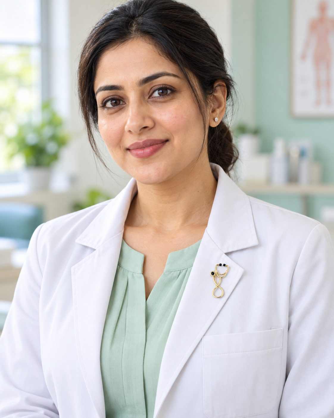 The Doctor’s Pride Brooch in Gold Tone - Styled View