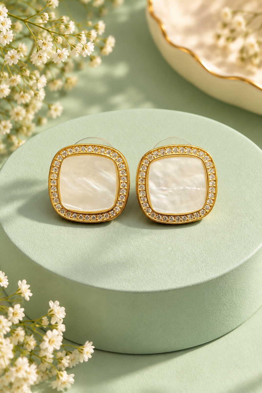 The Spotlight Studs in Gold Tone