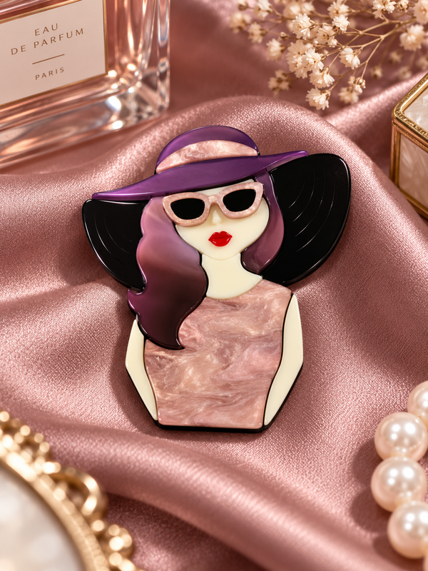 Purple Belle Brooch