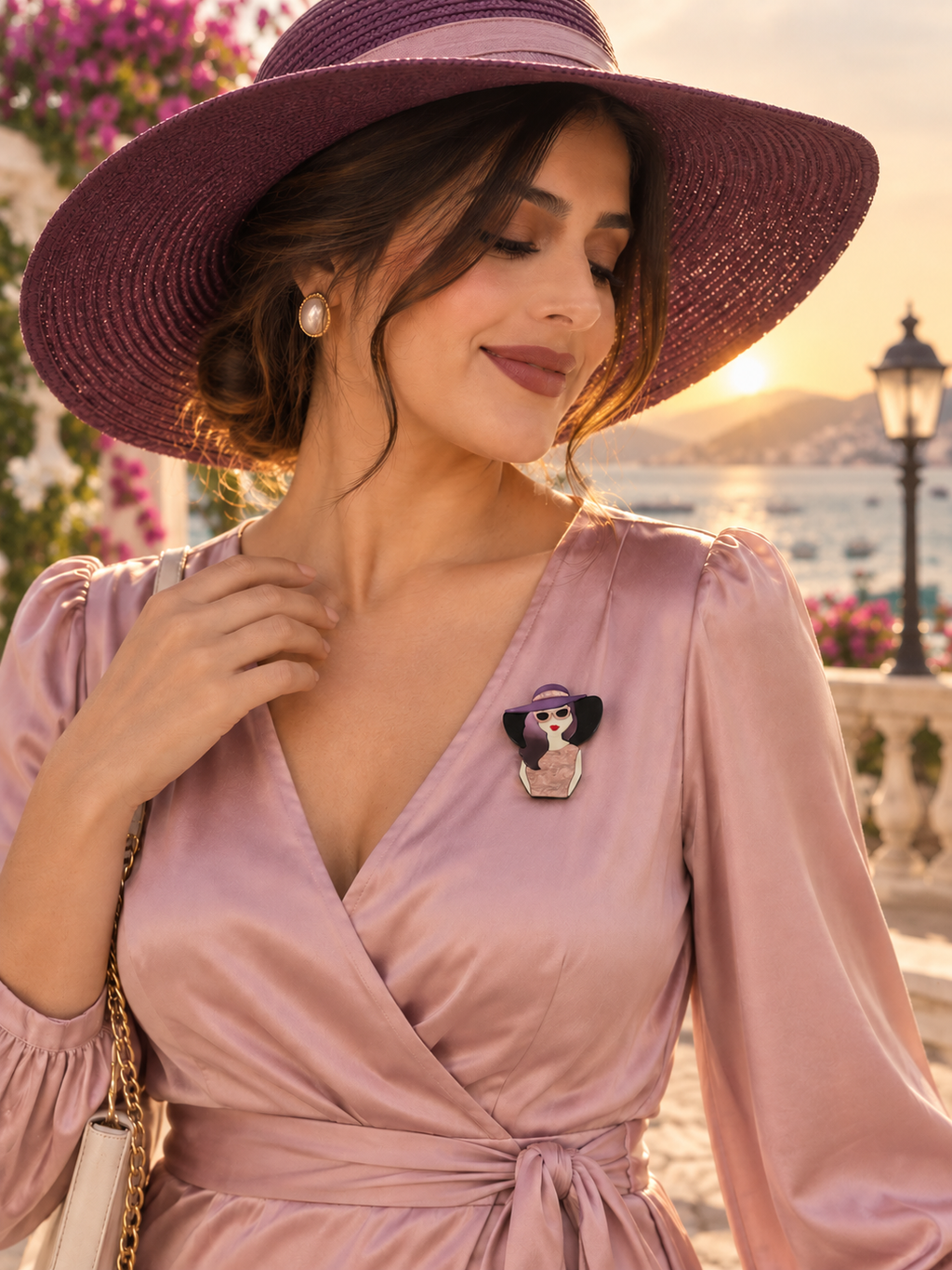Purple Belle Brooch
