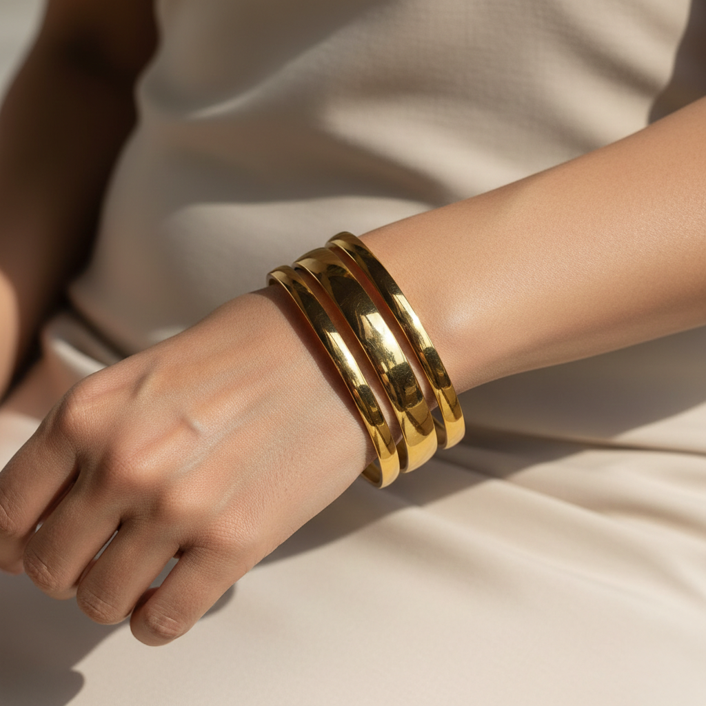 18K Gold Plated 3 Layer Bracelet