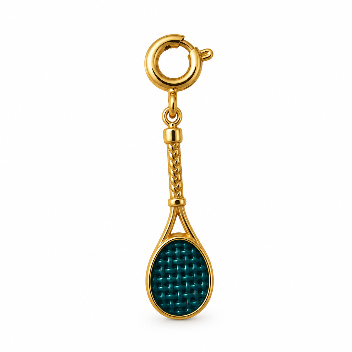 Winning Serve Charm in Metal