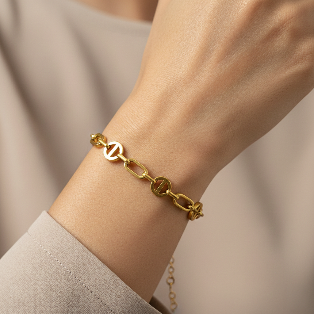 18k Gold Plated Bold Chain Bracelet