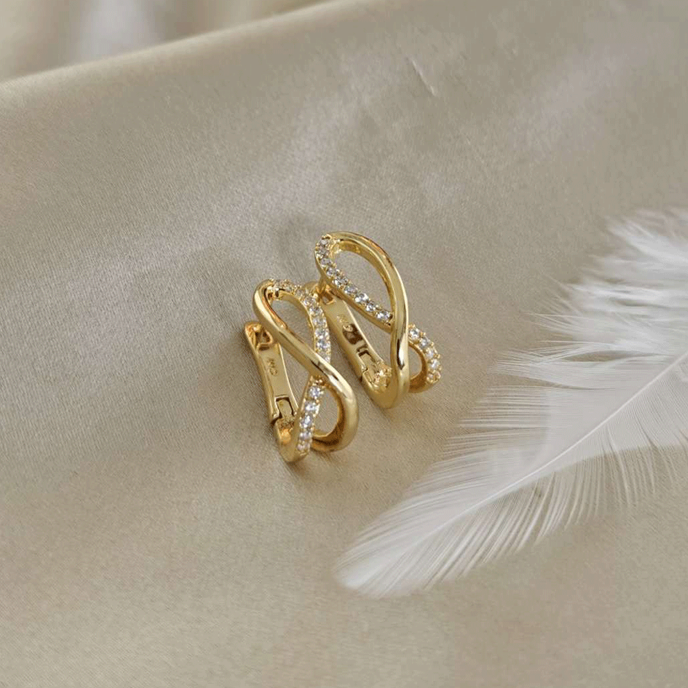 18K Gold Plated Infinity Earrings