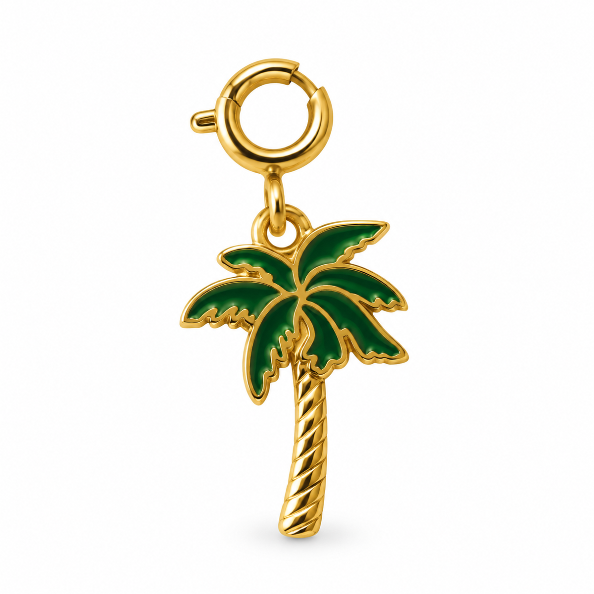 Palm Paradise Charm in Enamel
