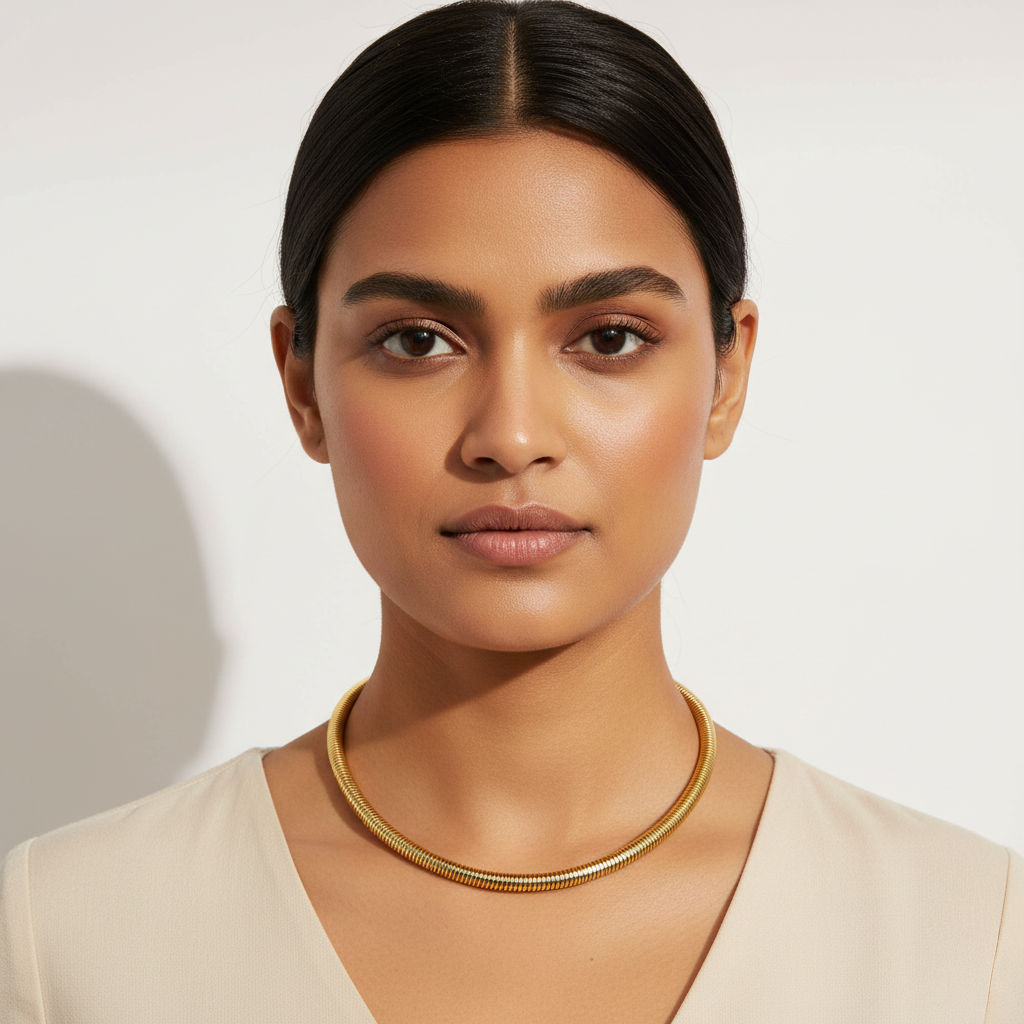 18K Gold Plated Chunky Necklace