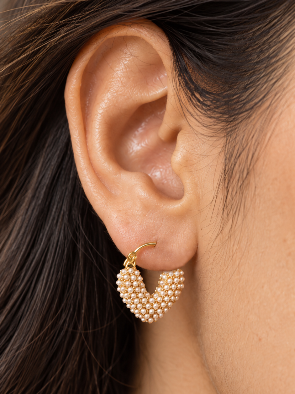 Pearl Beadwork Earrings