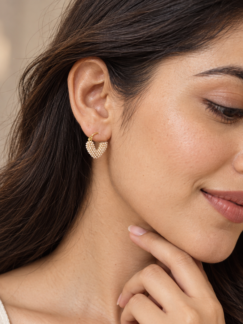 Pearl Beadwork Earrings