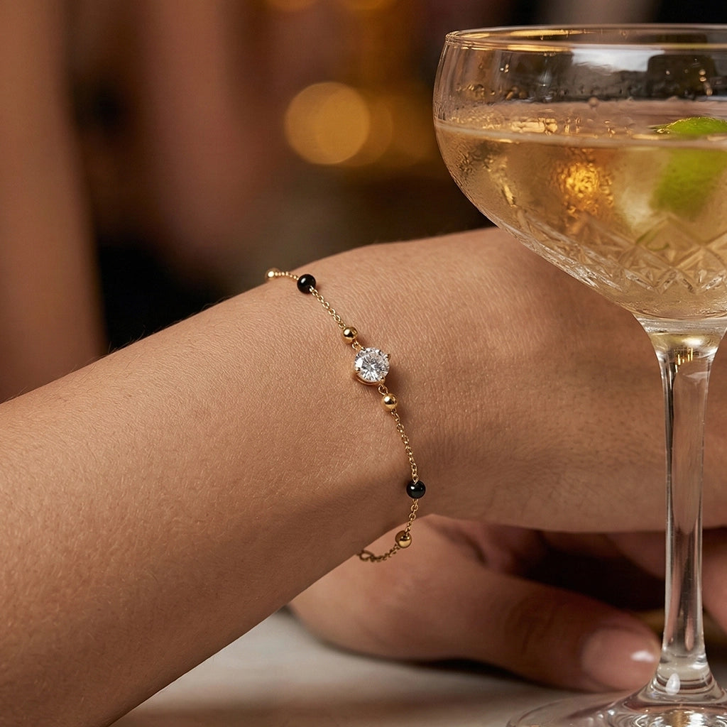 Minimal Solitaire Mangalsutra Chain Bracelet