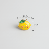 Citrus Smile Brooch in Yellow - Size Reference