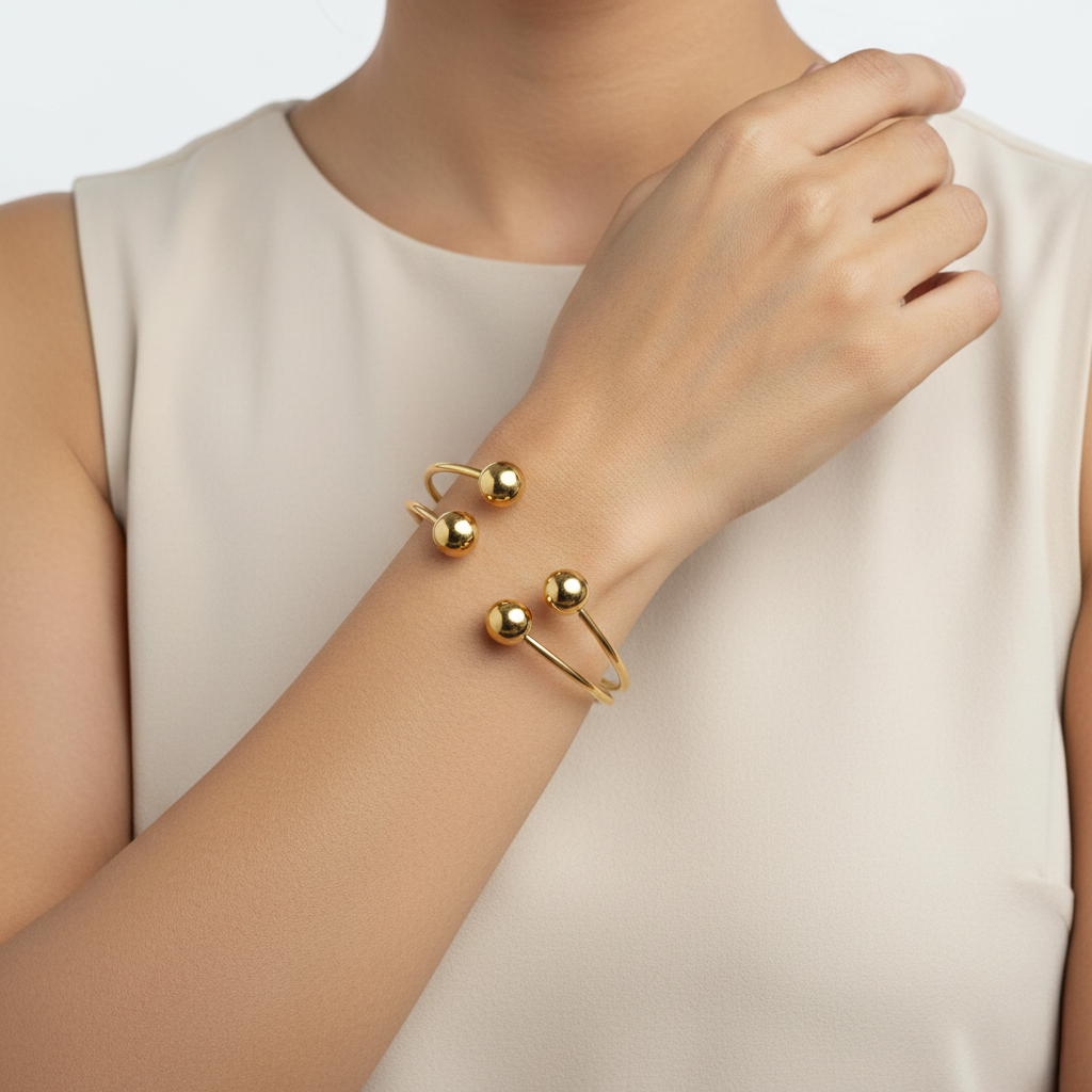 18K Gold Plated 4 Loop Bracelet