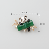 Panda Twig Brooch in Gold Tone - Size Reference