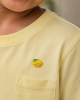 Citrus Smile Brooch in Yellow - Styled View