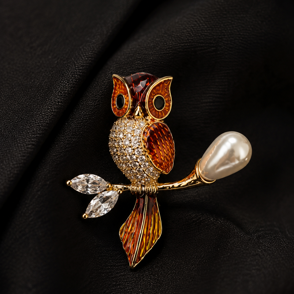 Owl Spark Brooch