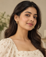 Selvi Earrings in Gold Tone - Styled View