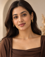 Veyra Earrings in Gold Tone - Styled View