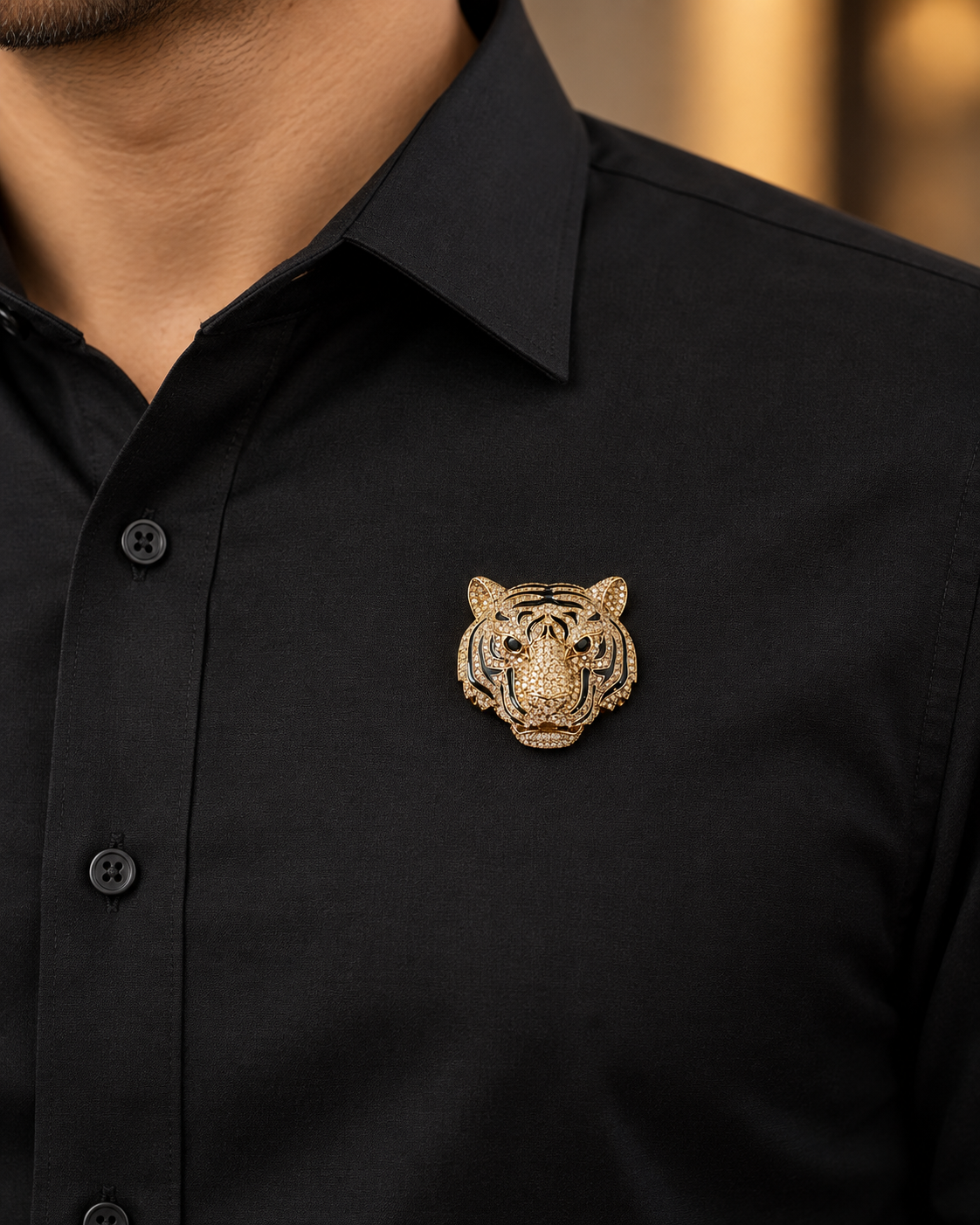 Imperial Goldcrest Brooch