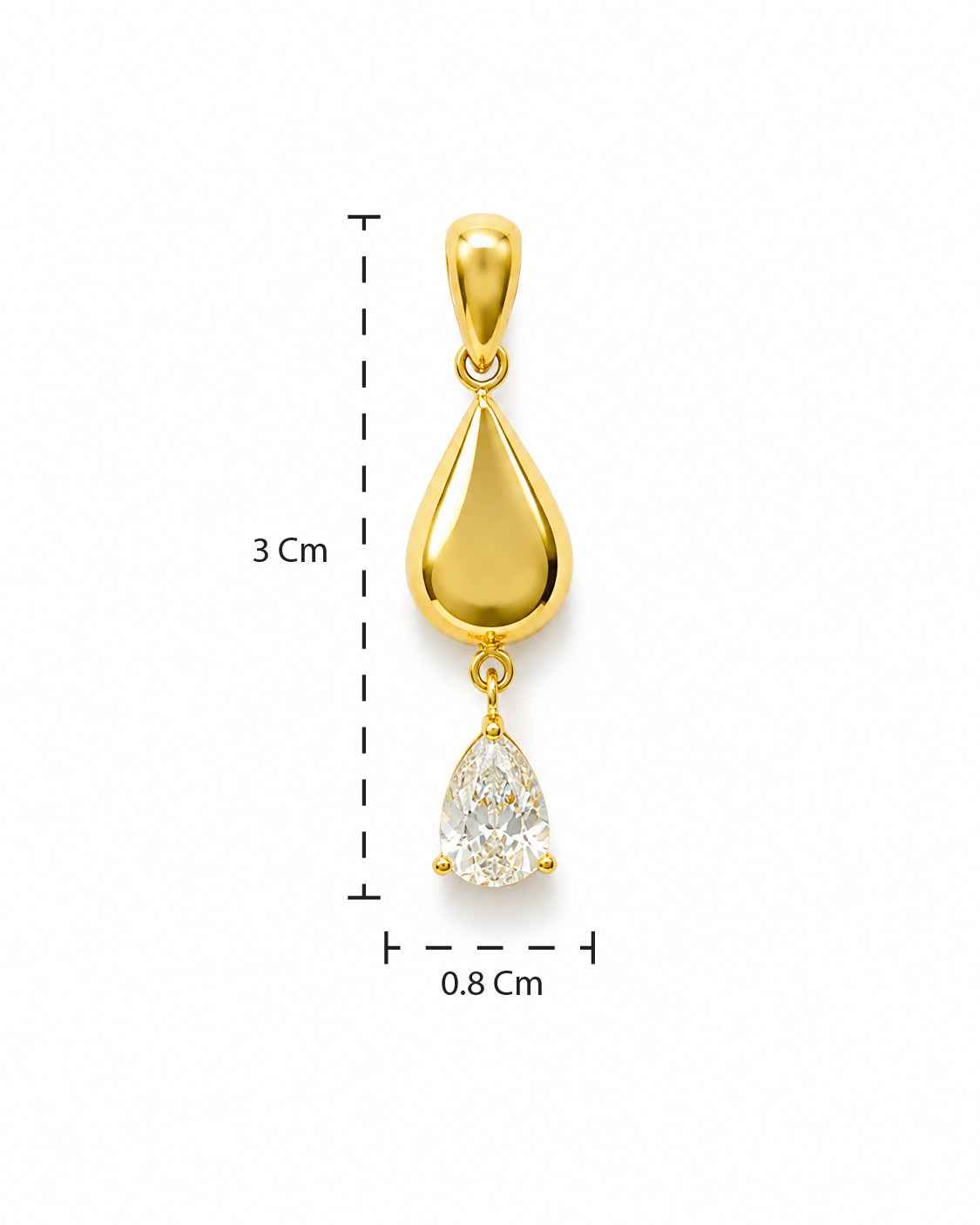 Tarini Pendant in Metal - Size Reference