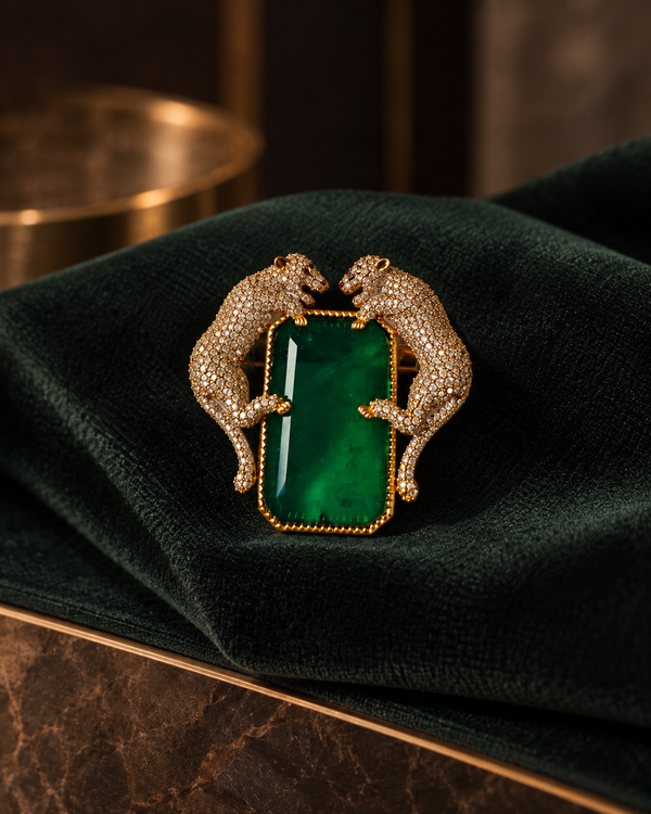 Emerald Crest Brooch