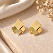 Layered Square Earrings