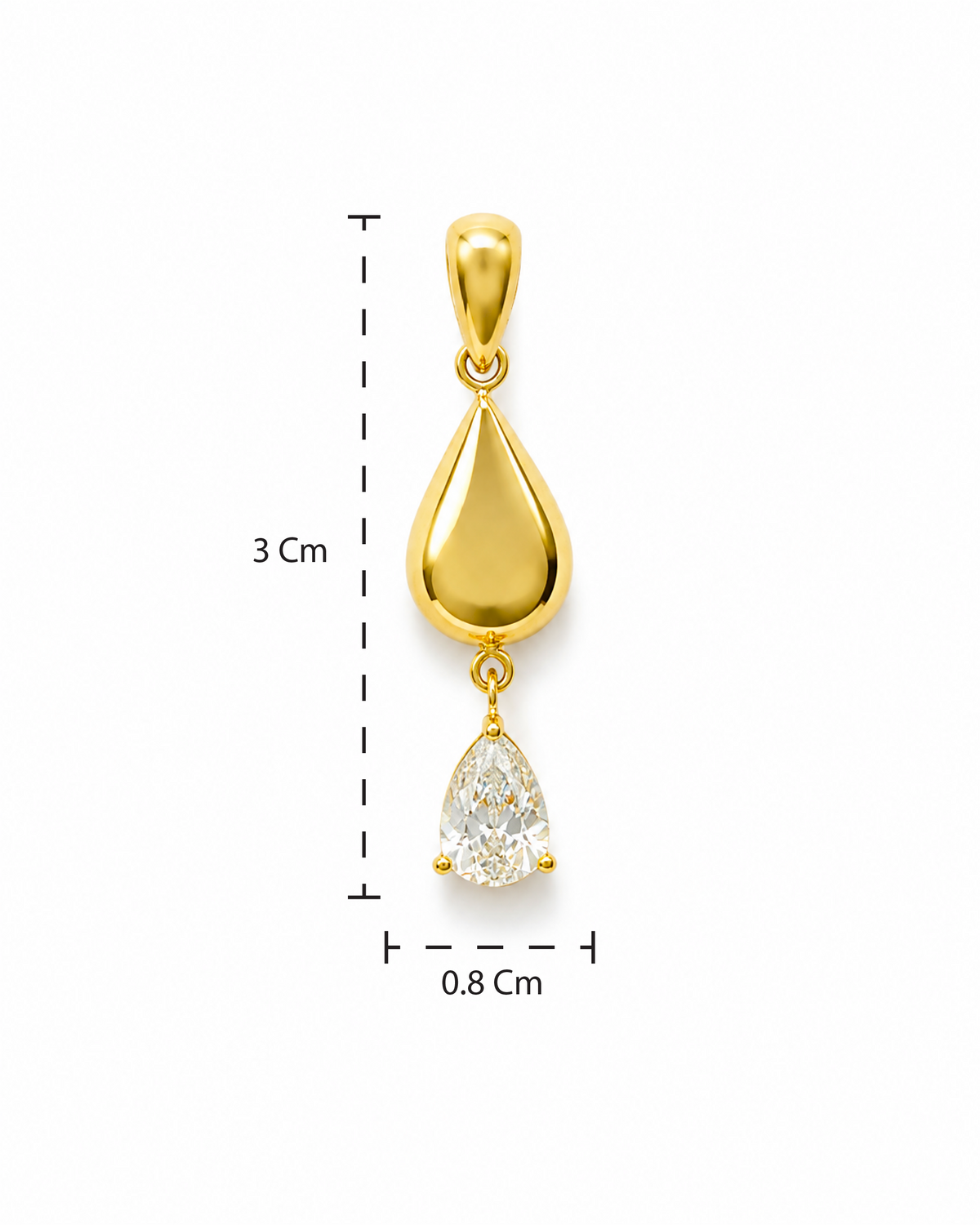 Tarini Pendant in Metal - Size Reference